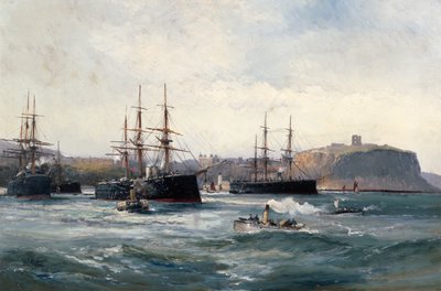 The Channel Fleet off Scarborough by William Lionel Wyllie